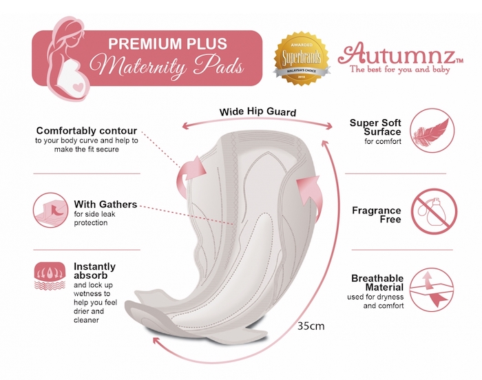 autumnz maternity pad pregnancy mommy heavy period flow sanitary pads 生产恶露经期月经棉巾